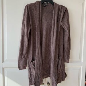 Barefoot Dreams Cozy Brown Open-Front Sweater